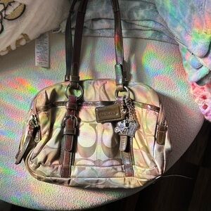 Coach beige soho shoulder bag